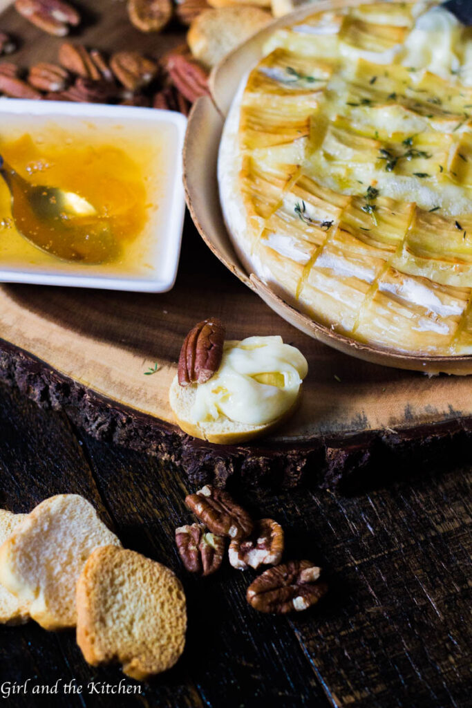 Garlic, Thyme and Truffle Baked Brie